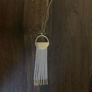 Gold and Silver Tassel Necklace